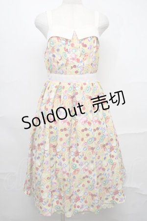 画像: axes femme POETIQUE / フルーツパンチキャミワンピース  イエロー S-25-09-01-035-AX-OP-HR-ZS