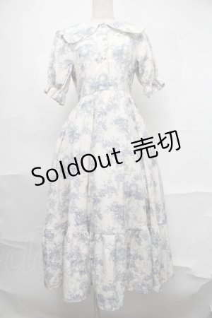 画像: m petit by misako / トワルドジュイワンピース  ブルー S-25-09-02-042-LO-OP-HR-ZS
