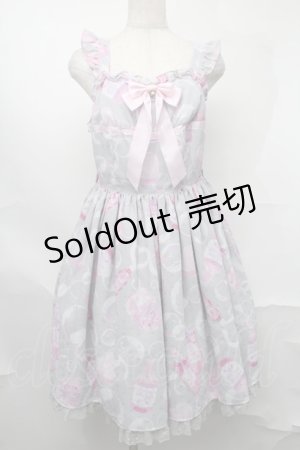 画像: Angelic Pretty / Lovely Bathroom Specialジャンパースカート  グレー S-25-09-02-052-AP-OP-HR-ZS