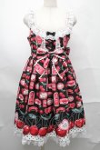 画像1: Angelic Pretty / Cherry Jam Labelジャンパースカート  黒 S-25-09-02-053-AP-OP-HR-ZT489 (1)