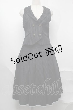 画像: axes femme / ベストスカートセットアップ  紺 S-25-09-02-056-AX-OP-AS-ZS