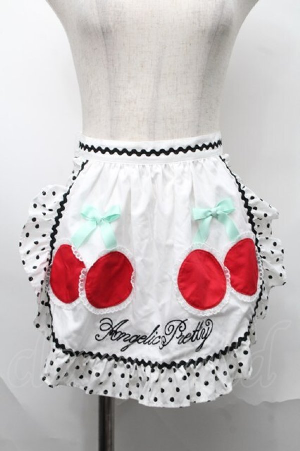画像1: Angelic Pretty / Delicious Cherryエプロン  白 S-25-09-02-059-AP-SK-HR-ZS (1)