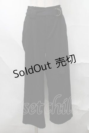 画像: axes femme / ワイドパンツ  黒 S-25-09-02-060-AX-PA-AS-ZS