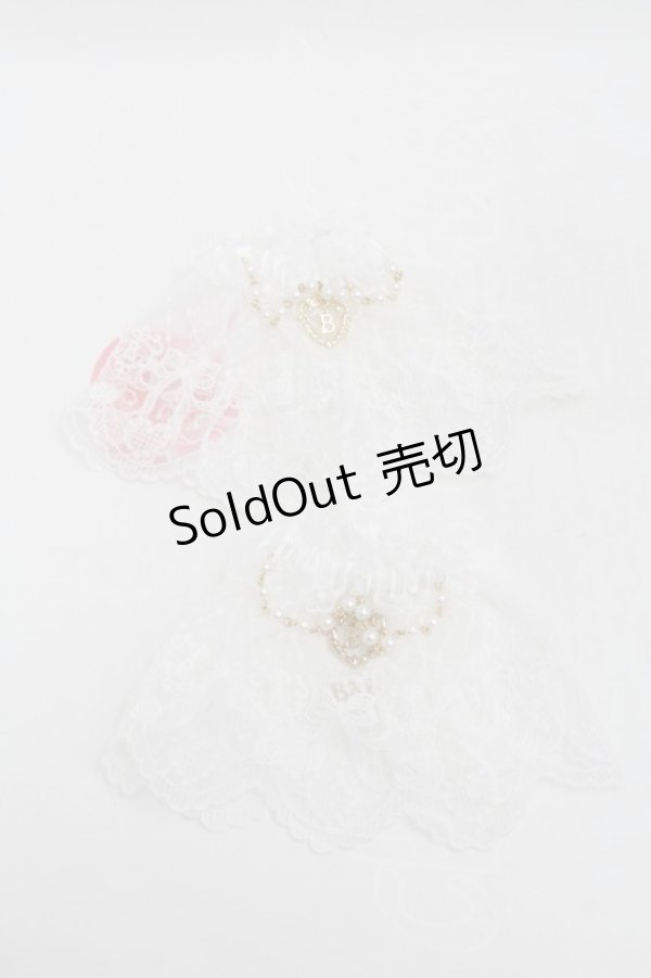 画像1: BABY,THE STARS SHINE BRIGHT / レースを纏うTwinkle Baby Ribbonお袖とめ  白 S-25-09-02-013-BA-ZA-AS-ZS (1)