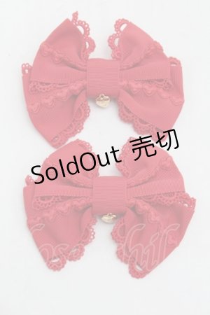 画像: Angelic Pretty / ハートリボンクリップSet  赤 S-25-09-02-021-AP-AC-HR-ZS