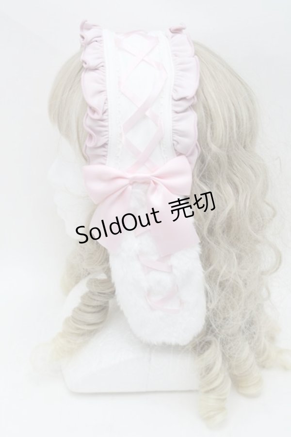 画像2: Ank Rouge / マイメロディコラボヘッドドレス  白ｘピンク S-25-09-02-023-CA-AC-HR-ZS (2)