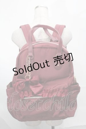 画像: m petit by misako / AMリボンチャームツキリュックサック  赤 S-25-09-02-033-LO-BG-AS-ZS