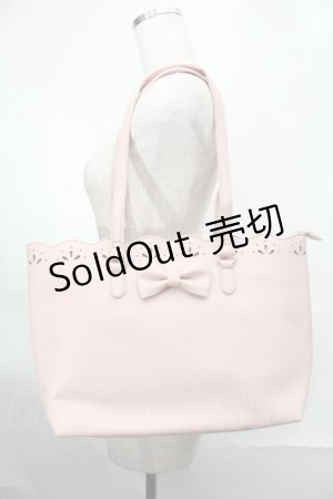 画像: m petit by misako / AMスカラップトートバッグ  ピンク S-25-09-02-038-LO-BG-AS-ZS