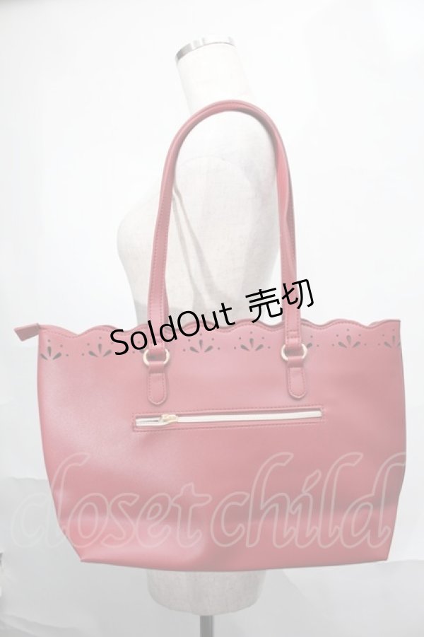画像3: m petit by misako / AMスカラップトートバッグ  赤 S-25-09-02-039-LO-BG-AS-ZS (3)