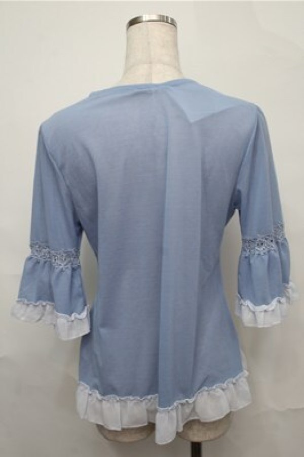 画像2: axes femme / トップス  サックス S-25-09-03-039-AX-TO-AS-ZS (2)