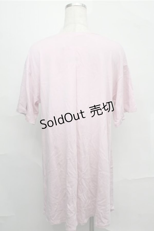 画像2: Candy Stripper / ネコプリントカットソー  ピンク S-25-09-03-042-PU-TO-AS-ZS (2)