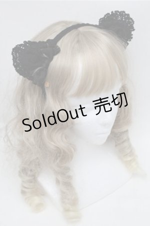 画像: BABY,THE STARS SHINE BRIGHT / こねこちゃんカチューシャ  黒 S-25-09-03-005-BA-AC-HR-ZS