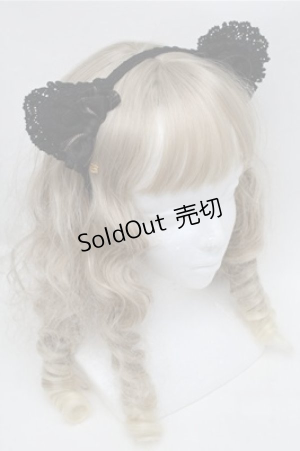 画像1: BABY,THE STARS SHINE BRIGHT / こねこちゃんカチューシャ  黒 S-25-09-03-005-BA-AC-HR-ZS (1)