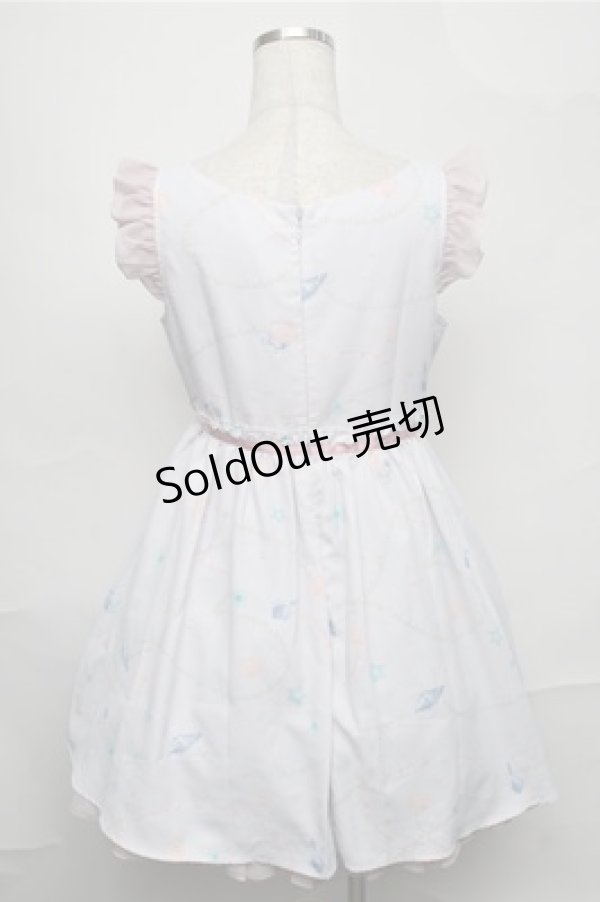 画像2: Ank Rouge / マリン&パールワンピース  サックス S-25-09-03-045-CA-OP-HR-ZS (2)