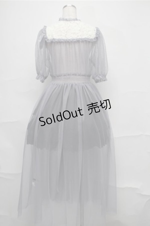 画像2: an another angelus / レースヨークチュールガウンワンピース  グレー S-25-09-03-046-CA-OP-HR-ZT0921G (2)