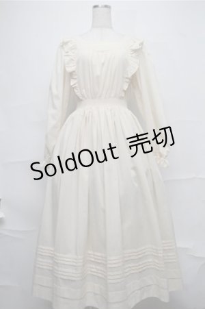 画像: BAROQUE / フリルロングワンピース  アイボリー S-25-09-03-050-EL-OP-HR-ZS