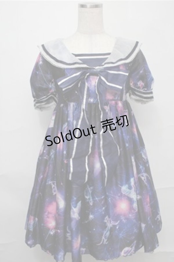 画像1: Angelic Pretty / Dreamy Planetariumワンピース  紺 S-25-09-03-055-AP-OP-HR-ZS (1)