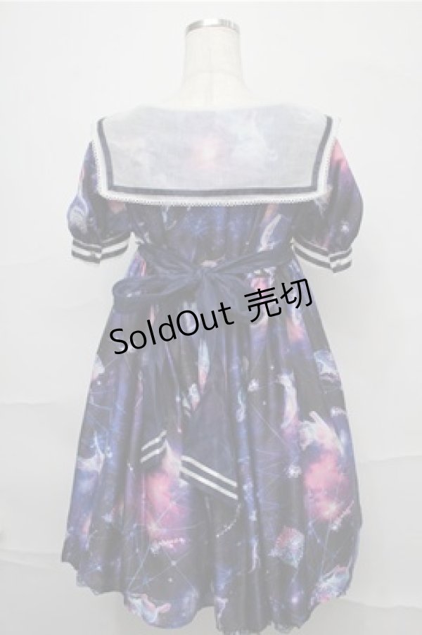 画像2: Angelic Pretty / Dreamy Planetariumワンピース  紺 S-25-09-03-055-AP-OP-HR-ZS (2)