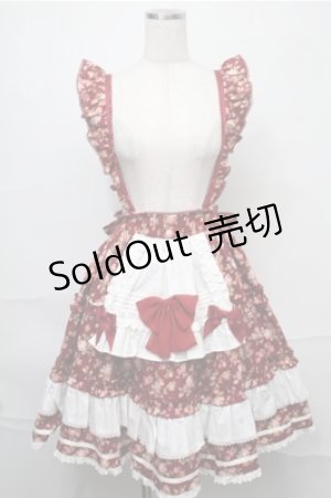 画像: Angelic Pretty / Flower Basketスカート  ワイン S-25-09-03-061-AP-SK-AS-ZS