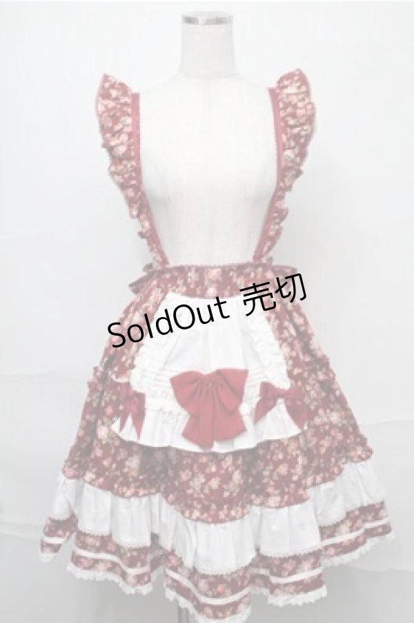 画像1: Angelic Pretty / Flower Basketスカート  ワイン S-25-09-03-061-AP-SK-AS-ZS (1)