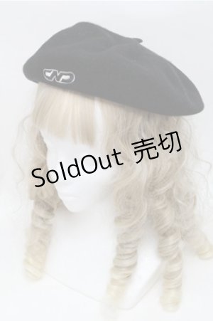 画像: Candy Stripper / ベレー帽  黒 S-25-09-03-009-PU-AC-AS-ZS