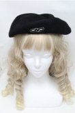 画像2: Candy Stripper / ベレー帽  黒 S-25-09-03-009-PU-AC-AS-ZS (2)