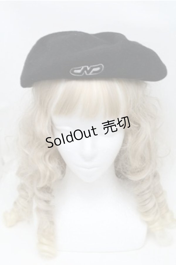 画像2: Candy Stripper / ベレー帽  黒 S-25-09-03-009-PU-AC-AS-ZS (2)