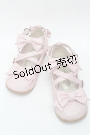 画像: metamorphose / トリプルリボンクロスストラップシューズ L ピンク S-25-09-03-010-ME-SH-HR-ZS