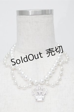 画像: BABY,THE STARS SHINE BRIGHT / 王冠パールチョーカー  白 S-25-09-03-012-BA-AC-HR-ZS