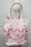 画像1: BABY,THE STARS SHINE BRIGHT / くみゃちゃんのRibbon Ribbon C’est Bon Belle Journee柄トートBag  ピンク S-25-09-03-013-BA-BG-HR-ZS (1)