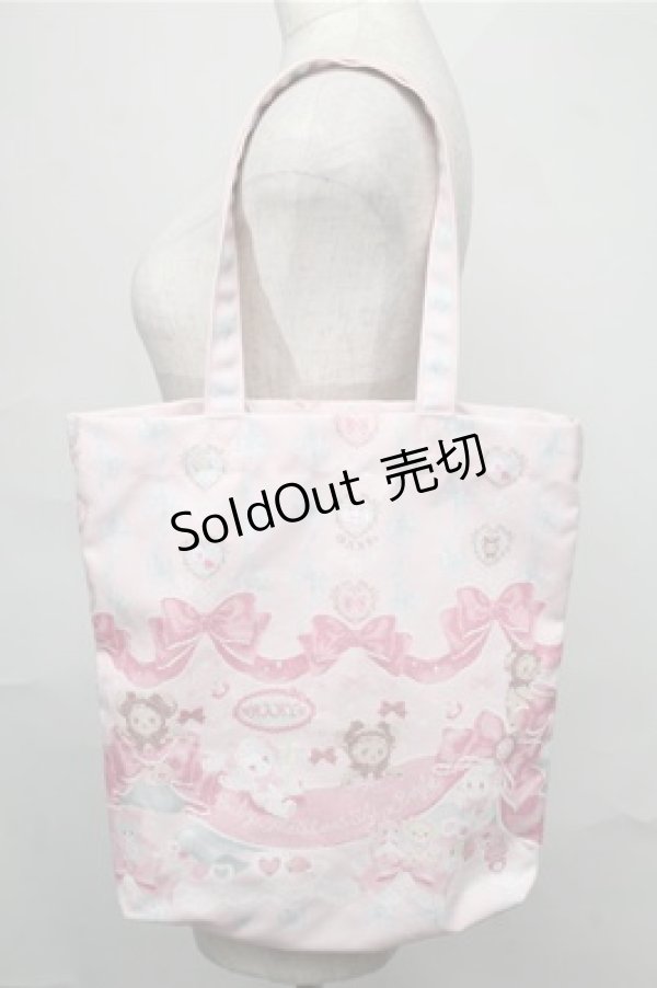 画像2: BABY,THE STARS SHINE BRIGHT / くみゃちゃんのRibbon Ribbon C’est Bon Belle Journee柄トートBag  ピンク S-25-09-03-013-BA-BG-HR-ZS (2)
