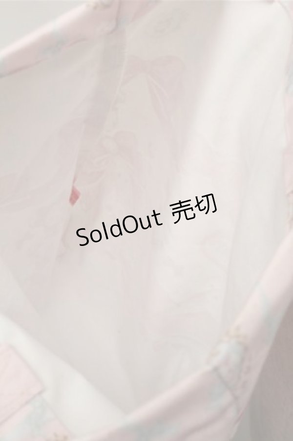 画像5: BABY,THE STARS SHINE BRIGHT / くみゃちゃんのRibbon Ribbon C’est Bon Belle Journee柄トートBag  ピンク S-25-09-03-013-BA-BG-HR-ZS (5)