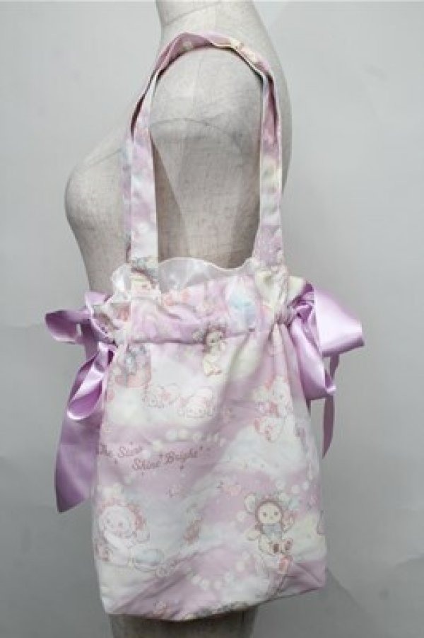 画像2: BABY,THE STARS SHINE BRIGHT / くみゃちゃんのキラキラコスメ柄ミニBAG  ラベンダー S-25-09-03-014-BA-BG-HR-ZS (2)