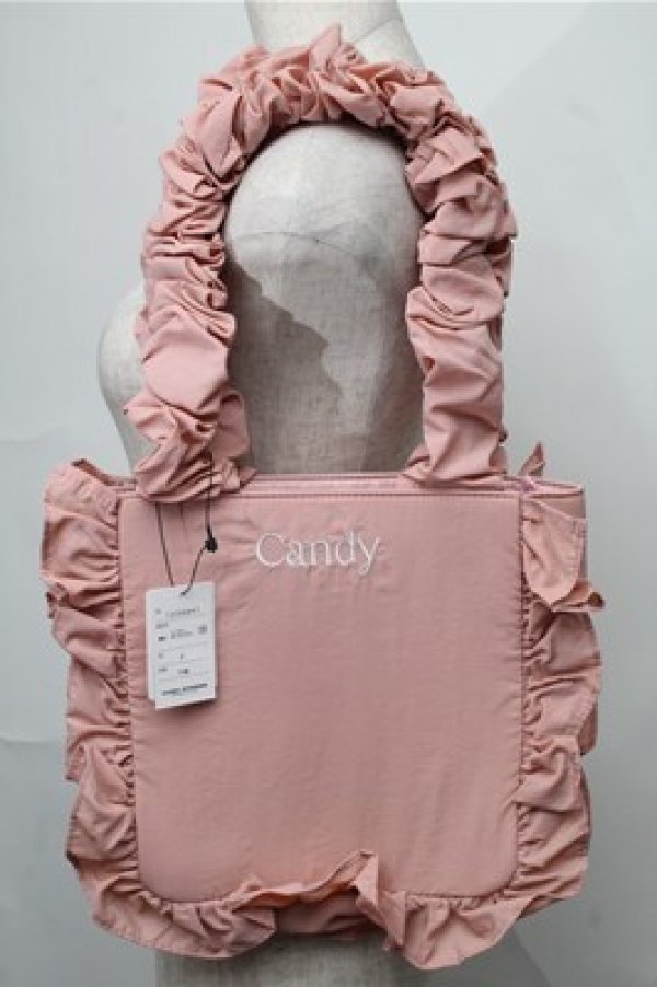 画像1: Candy Stripper / CANDY FRILL バッグ  ピンク S-25-09-03-015-PU-BG-AS-ZT1014S (1)