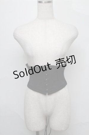 画像: abilletage / レースプリントショートコルセット 3 黒 S-25-09-03-016-GO-TO-HR-ZS