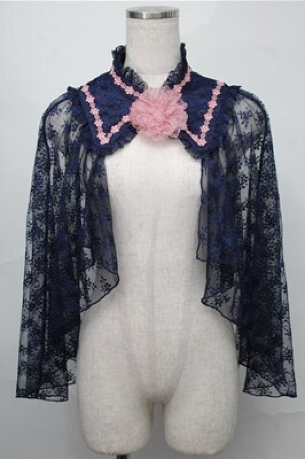 axes femme kawaii / ブルーミングレースケープ 紺 S-25-09-03