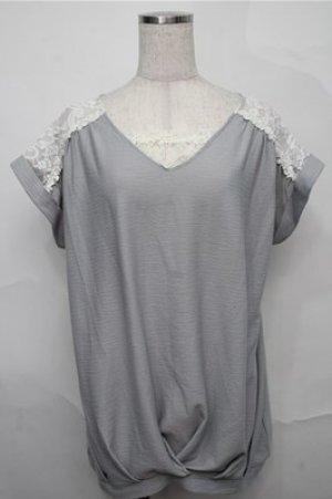 画像: axes femme / トップス  サックス S-25-09-03-028-AX-TO-AS-ZS