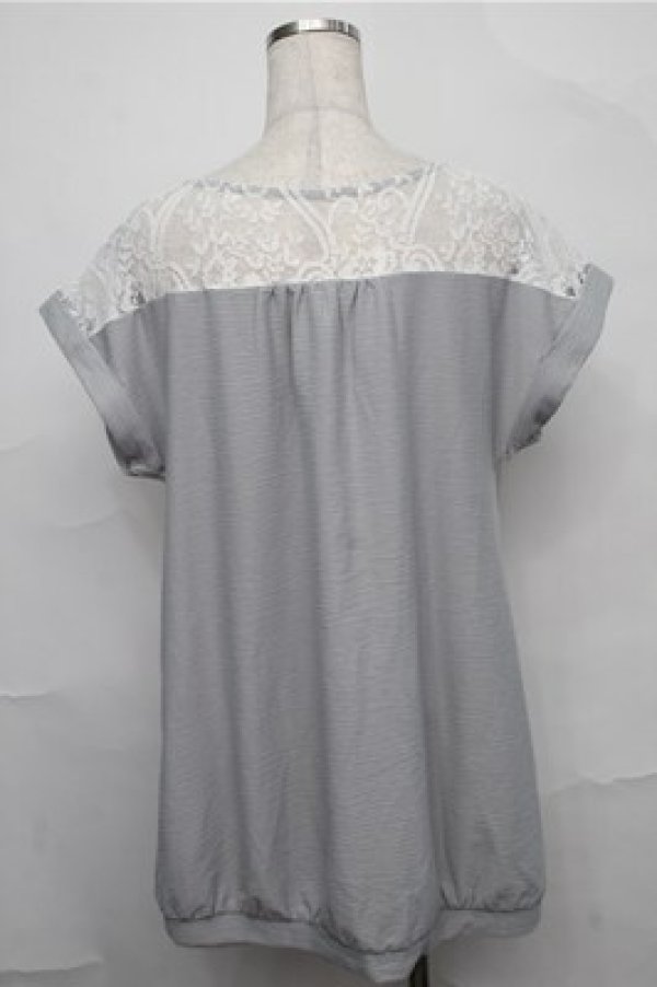 画像2: axes femme / トップス  サックス S-25-09-03-028-AX-TO-AS-ZS (2)