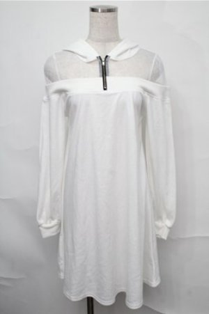 画像: Ank Rouge / オフショル切り替えカットワンピース  白 S-25-09-03-032-CA-OP-AS-ZS