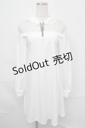画像: Ank Rouge / オフショル切り替えカットワンピース  白 S-25-09-03-032-CA-OP-AS-ZS