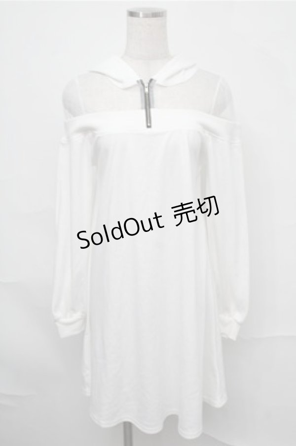 画像1: Ank Rouge / オフショル切り替えカットワンピース  白 S-25-09-03-032-CA-OP-AS-ZS (1)