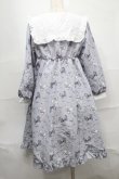 画像2: Lovely Tency / 眞白ありすコラボ/リボンプリントワンピース LL サックス S-25-09-04-045-LO-OP-AS-ZS (2)