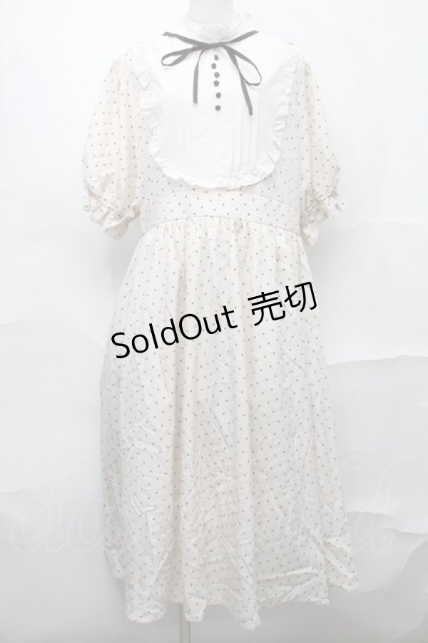 画像1: m petit by misako / 梨地水玉切り替えワンピース 4L オフｘ黒 S-25-09-04-048-LO-OP-AS-ZS (1)