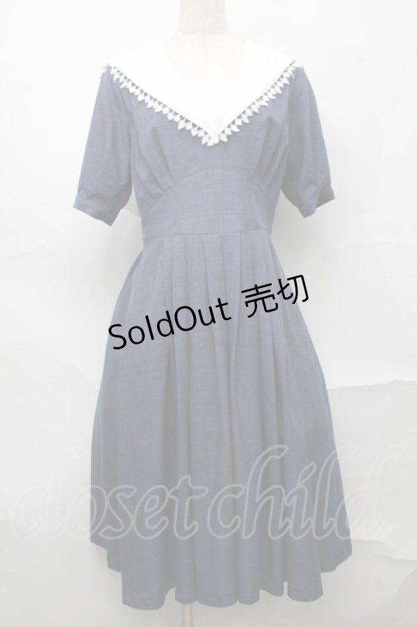 画像1: NO.S PROJECT / エステル・ワンピース L 紺 S-25-09-04-049-LO-OP-AS-ZS (1)