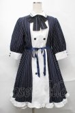 画像1: Favorite / ストライプクラシカルワンピース  紺 S-25-09-04-050-LO-OP-HR-ZS (1)