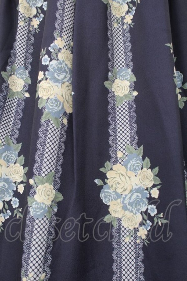 画像3: axes femme / 花柄ワンピース  紺 S-25-09-04-051-AX-OP-AS-ZS (3)