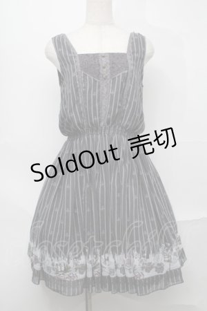 画像: axes femme / メルヘン柄ノースリチュニ  グレー S-25-09-04-052-AX-OP-HR-ZS