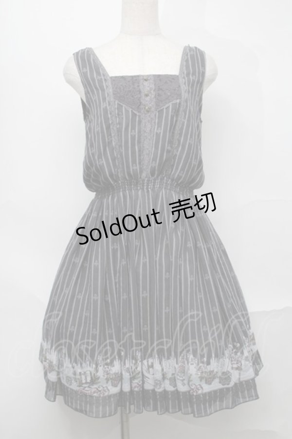 画像1: axes femme / メルヘン柄ノースリチュニ  グレー S-25-09-04-052-AX-OP-HR-ZS (1)