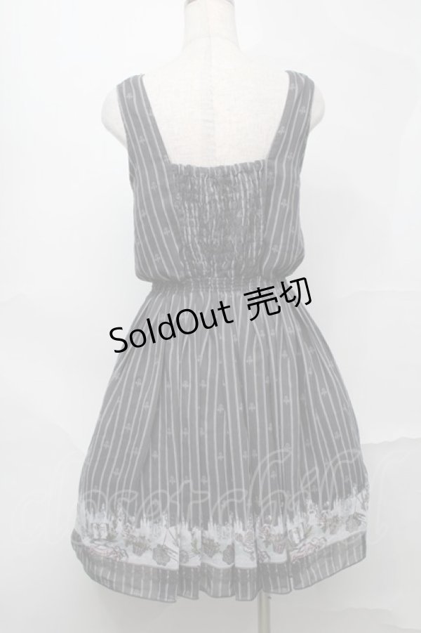 画像2: axes femme / メルヘン柄ノースリチュニ  グレー S-25-09-04-052-AX-OP-HR-ZS (2)