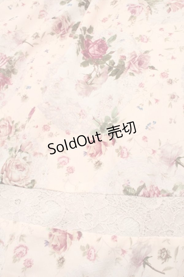 画像4: axes femme / 花柄ロング2WAYスカート  ピンクｘブラウン S-25-09-04-053-AX-SK-AS-ZS (4)